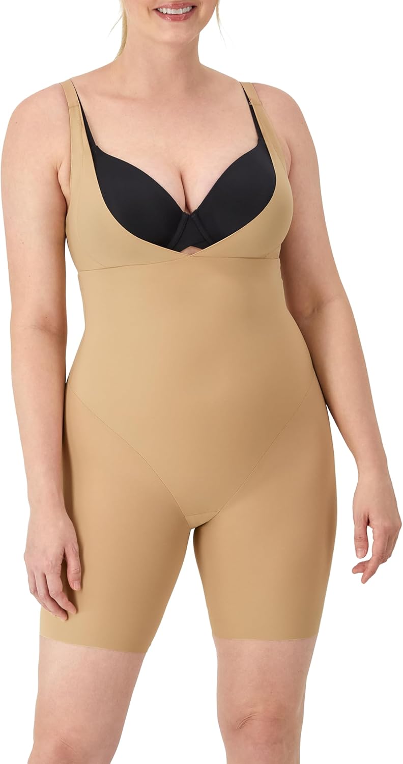 Maidenform Women's Take Inches Off Unitard Bodysuit in Beige (Body Blush) - Size L - Image 1